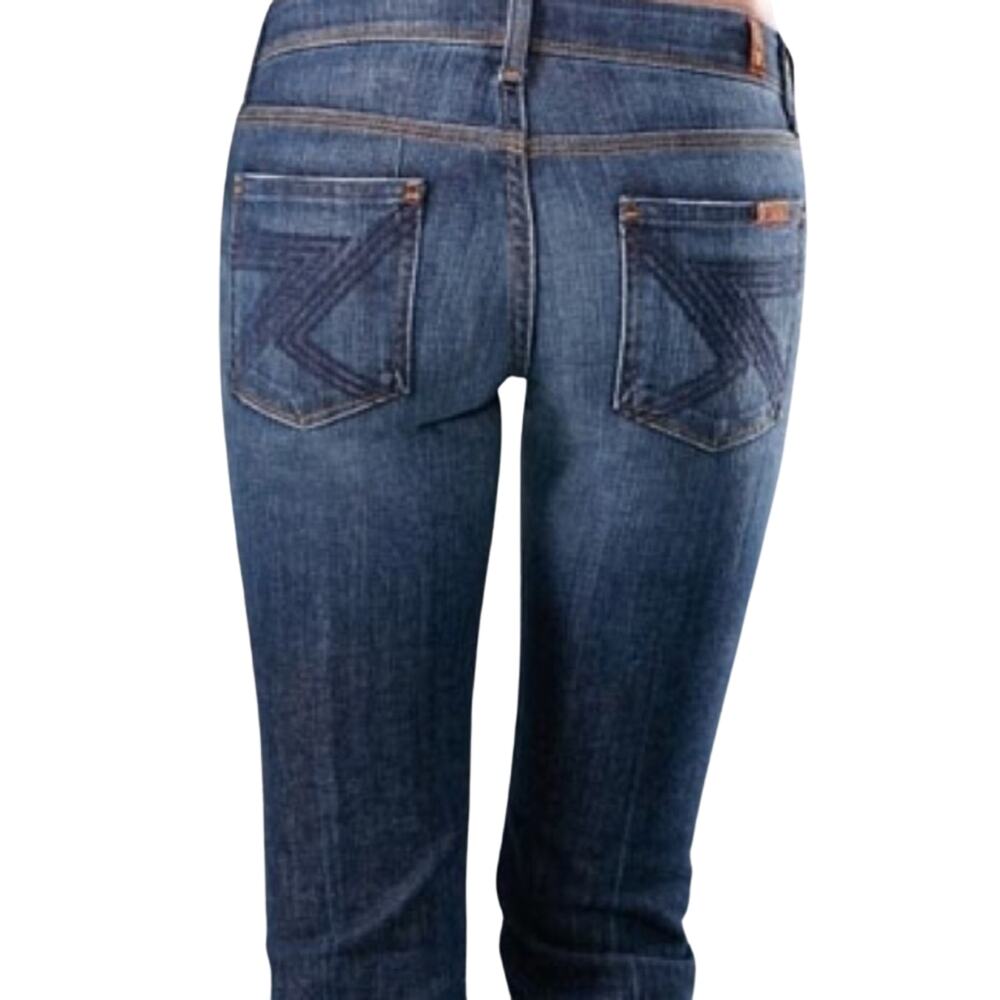 Dark Wash Low Rise Bootcut Jeans Y2K Flynt 7 For All Mankind Size 29 Stretch